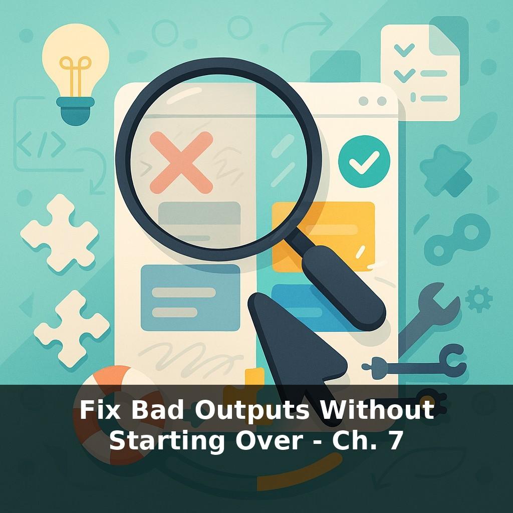 Fix Bad Outputs Without Starting Over