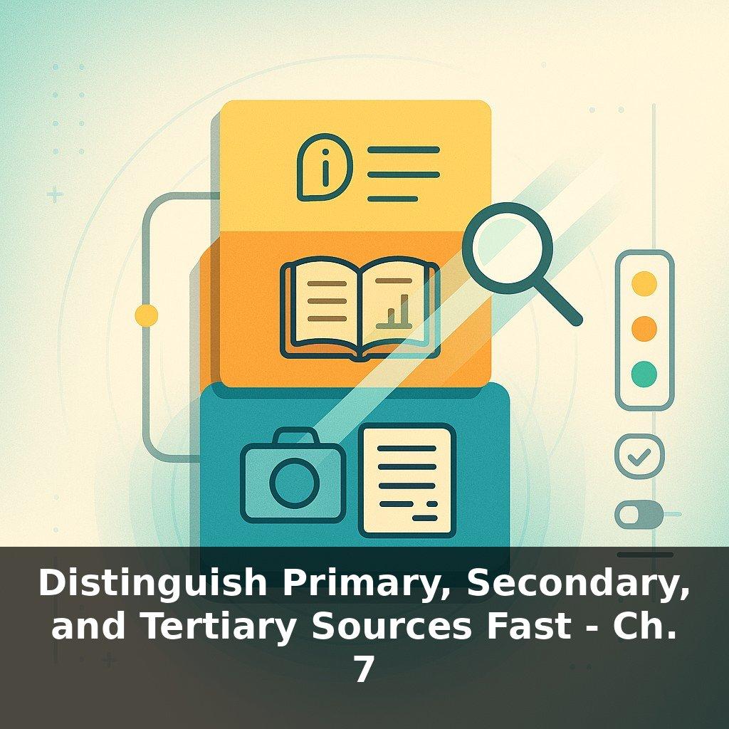 Distinguish Primary, Secondary, and Tertiary Sources Fast